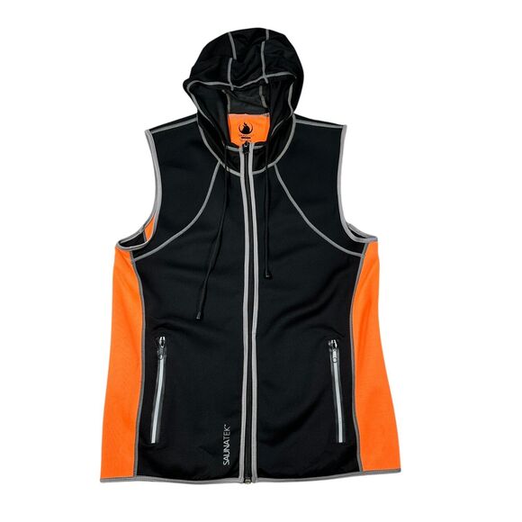 Saunatek Neoprene Hooded Vest Womens XL Microban Antimicrobial Protection Pocket - Picture 1 of 9